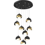 Brooklyn Multi Light Pendant - Black / Modern Brass