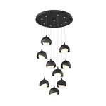 Brooklyn Multi Light Pendant - Black / Natural Iron