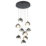 Brooklyn Multi Light Pendant - Black / Sterling