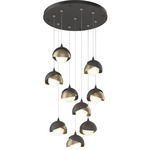 Brooklyn Multi Light Pendant - Natural Iron / Soft Gold