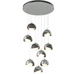 Brooklyn Multi Light Pendant - Vintage Platinum / Dark Smoke