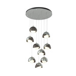 Brooklyn Multi Light Pendant - Vintage Platinum / Dark Smoke