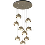 Brooklyn Multi Light Pendant - Soft Gold / Soft Gold