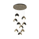 Brooklyn Multi Light Pendant - Soft Gold / Black