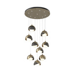 Brooklyn Multi Light Pendant - Soft Gold / Natural Iron