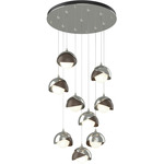 Brooklyn Multi Light Pendant - Sterling / Bronze