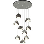 Brooklyn Multi Light Pendant - Sterling / Dark Smoke