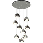 Brooklyn Multi Light Pendant - Sterling / Oil Rubbed Bronze