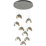 Brooklyn Multi Light Pendant - Sterling / Soft Gold