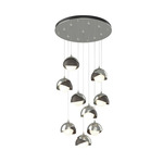 Brooklyn Multi Light Pendant - Sterling / Dark Smoke