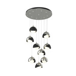 Brooklyn Multi Light Pendant - Sterling / Black