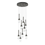 Link Round Multi Light Pendant - Oil Rubbed Bronze / Clear