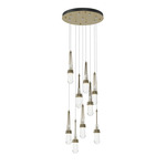 Link Round Multi Light Pendant - Soft Gold / Clear