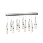 Link Linear Multi Light Pendant - Vintage Platinum / Clear with White Threading