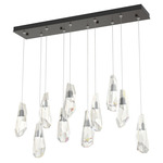 Luma Linear Multi Light Pendant - Oil Rubbed Bronze / Crystal