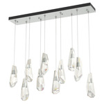 Luma Linear Multi Light Pendant - Vintage Platinum / Crystal