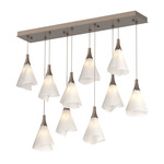 Mobius Linear Multi Light Pendant - Bronze / Spun Frost