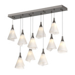 Mobius Linear Multi Light Pendant - Oil Rubbed Bronze / Spun Frost