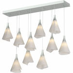 Mobius Linear Multi Light Pendant - Vintage Platinum / Spun Frost