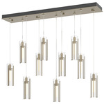 Exos Linear Multi Light Pendant - Soft Gold / Clear