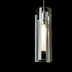 Exos Linear Multi Light Pendant - Sterling / Clear