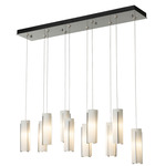 Exos Linear Multi Light Pendant - Sterling / Opal