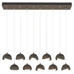 Brooklyn Linear Multi Light Pendant - Bronze / Dark Smoke