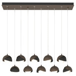 Brooklyn Linear Multi Light Pendant - Bronze / Black