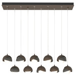 Brooklyn Linear Multi Light Pendant - Bronze / Natural Iron