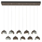 Brooklyn Linear Multi Light Pendant - Bronze / Vintage Platinum