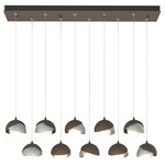 Brooklyn Linear Multi Light Pendant - Bronze / Sterling