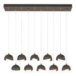 Brooklyn Linear Multi Light Pendant - Bronze / Dark Smoke