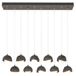 Brooklyn Linear Multi Light Pendant - Dark Smoke / Bronze