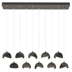 Brooklyn Linear Multi Light Pendant - Dark Smoke / Black