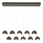 Brooklyn Linear Multi Light Pendant - Dark Smoke / Bronze