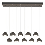 Brooklyn Linear Multi Light Pendant - Dark Smoke / Dark Smoke