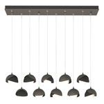 Brooklyn Linear Multi Light Pendant - Dark Smoke / Black