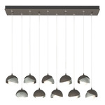 Brooklyn Linear Multi Light Pendant - Dark Smoke / Vintage Platinum