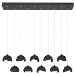 Brooklyn Linear Multi Light Pendant - Black / Black