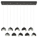 Brooklyn Linear Multi Light Pendant - Black / Vintage Platinum