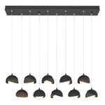 Brooklyn Linear Multi Light Pendant - Black / Bronze