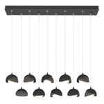 Brooklyn Linear Multi Light Pendant - Black / Dark Smoke