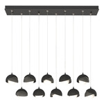 Brooklyn Linear Multi Light Pendant - Black / Natural Iron