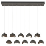 Brooklyn Linear Multi Light Pendant - Natural Iron / Bronze