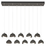 Brooklyn Linear Multi Light Pendant - Natural Iron / Dark Smoke