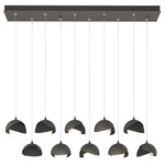 Brooklyn Linear Multi Light Pendant - Natural Iron / Black