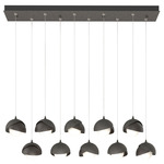 Brooklyn Linear Multi Light Pendant - Natural Iron / Oil Rubbed Bronze