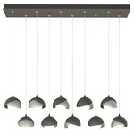 Brooklyn Linear Multi Light Pendant - Natural Iron / Sterling