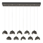 Brooklyn Linear Multi Light Pendant - Natural Iron / Oil Rubbed Bronze