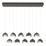 Brooklyn Linear Multi Light Pendant - Natural Iron / Sterling